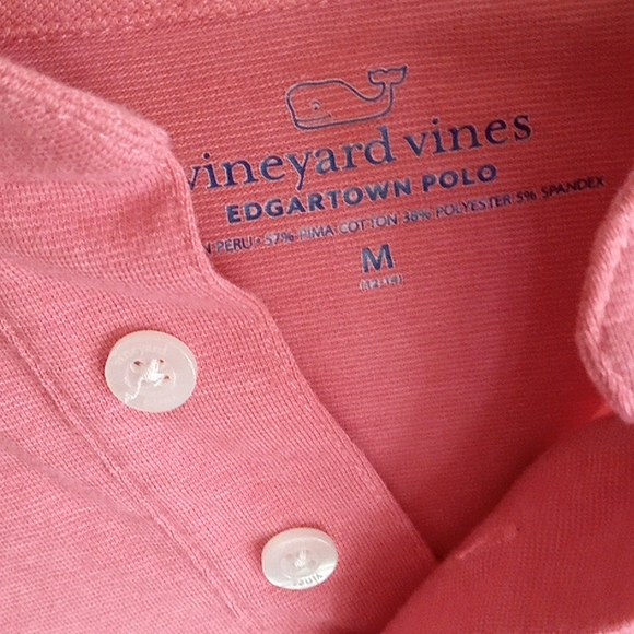 Vineyard Vines edgartown Polo long sleeve salmon color medium - Picture 4 of 6